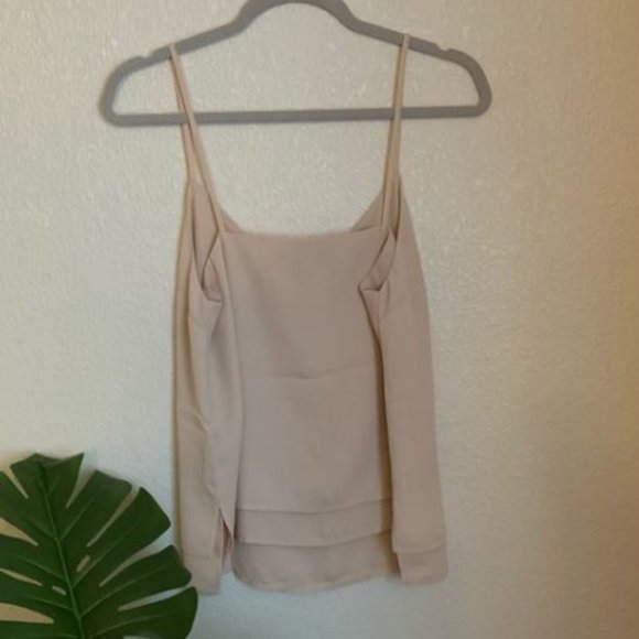 Cream tan flowy tank top Forever 21 - Picture 2 of 3